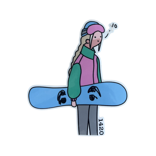 Sticker Snowboardtjej